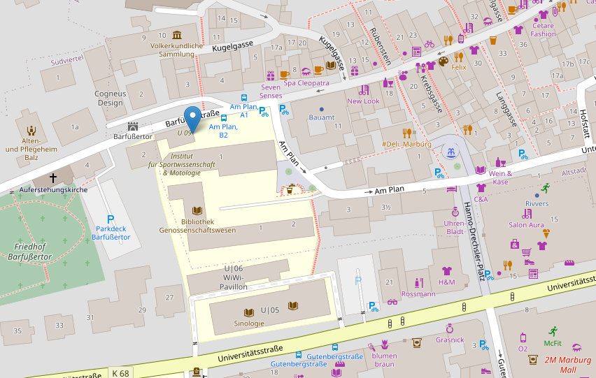 WVPM-Standort auf Karte von OpenStreetMap